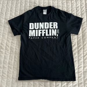 Unisex Medium Black Dunder Mifflin Tee (The Office TV Show)